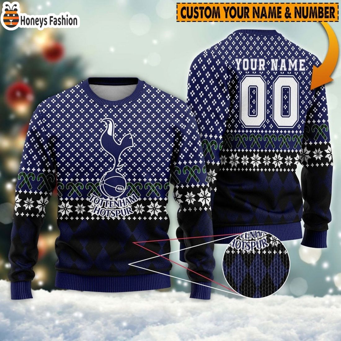 Personalized Tottenham Hotspur 3D Ugly Christmas Sweater