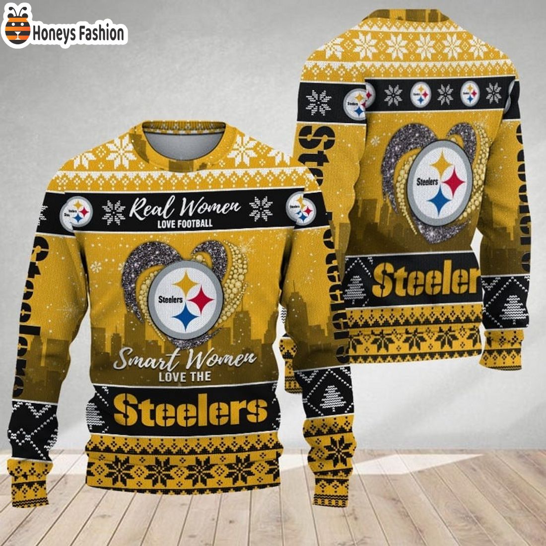 Pittsburgh Steelers Smart Women Love The Steelers Ugly Christmas Sweater