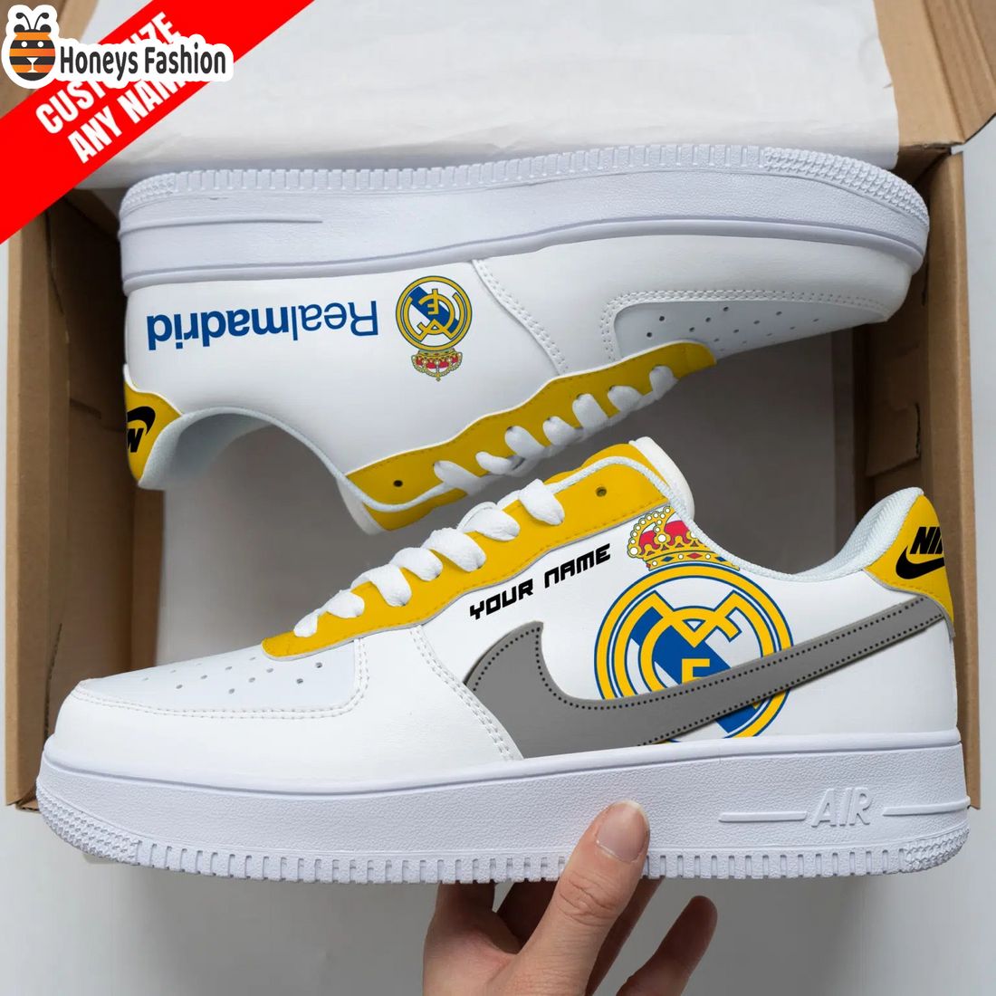 Real Madrid Personalized Nike Air Force Sneakers