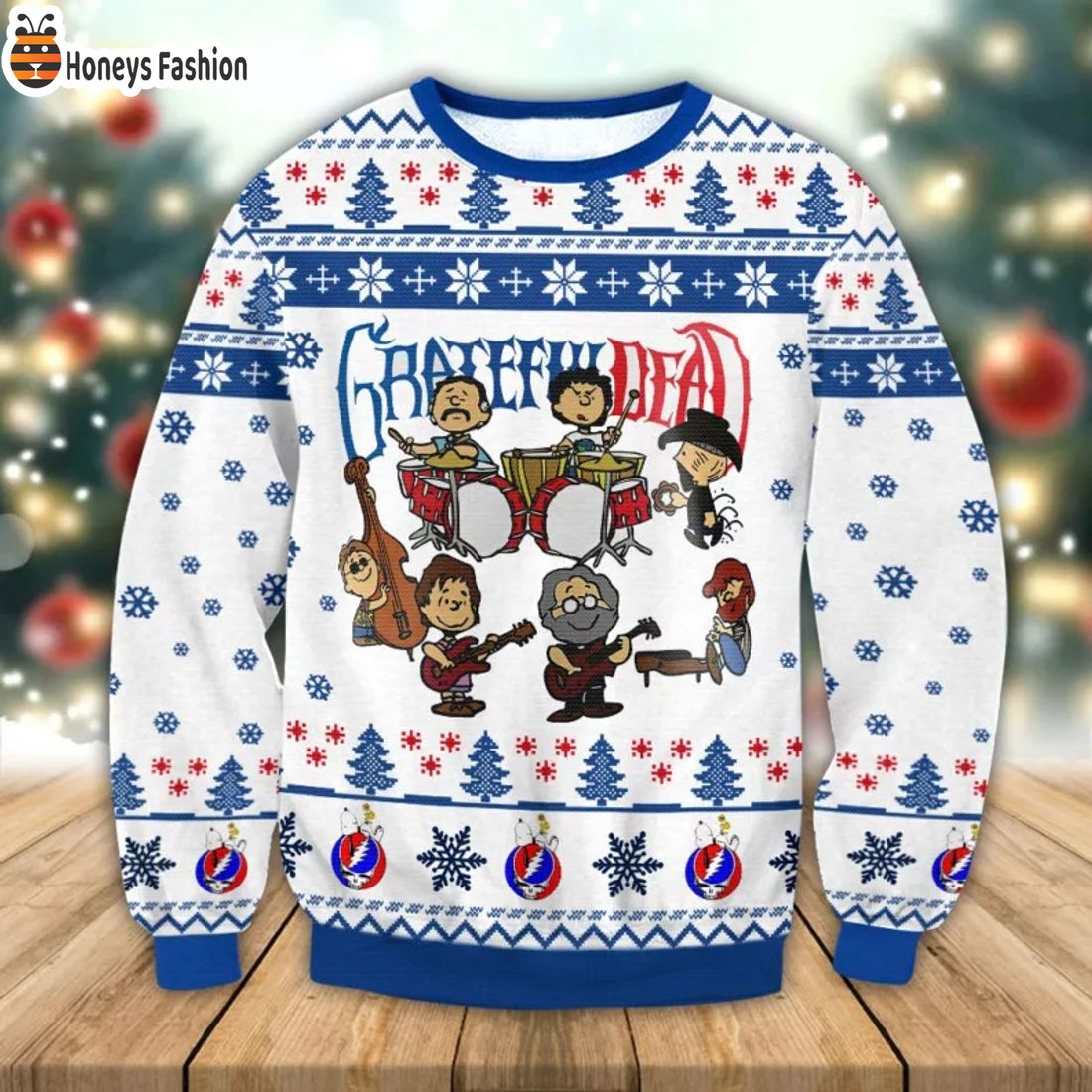 HOT HOT HOT Snoopy Greatful Dead Ugly Christmas Sweater