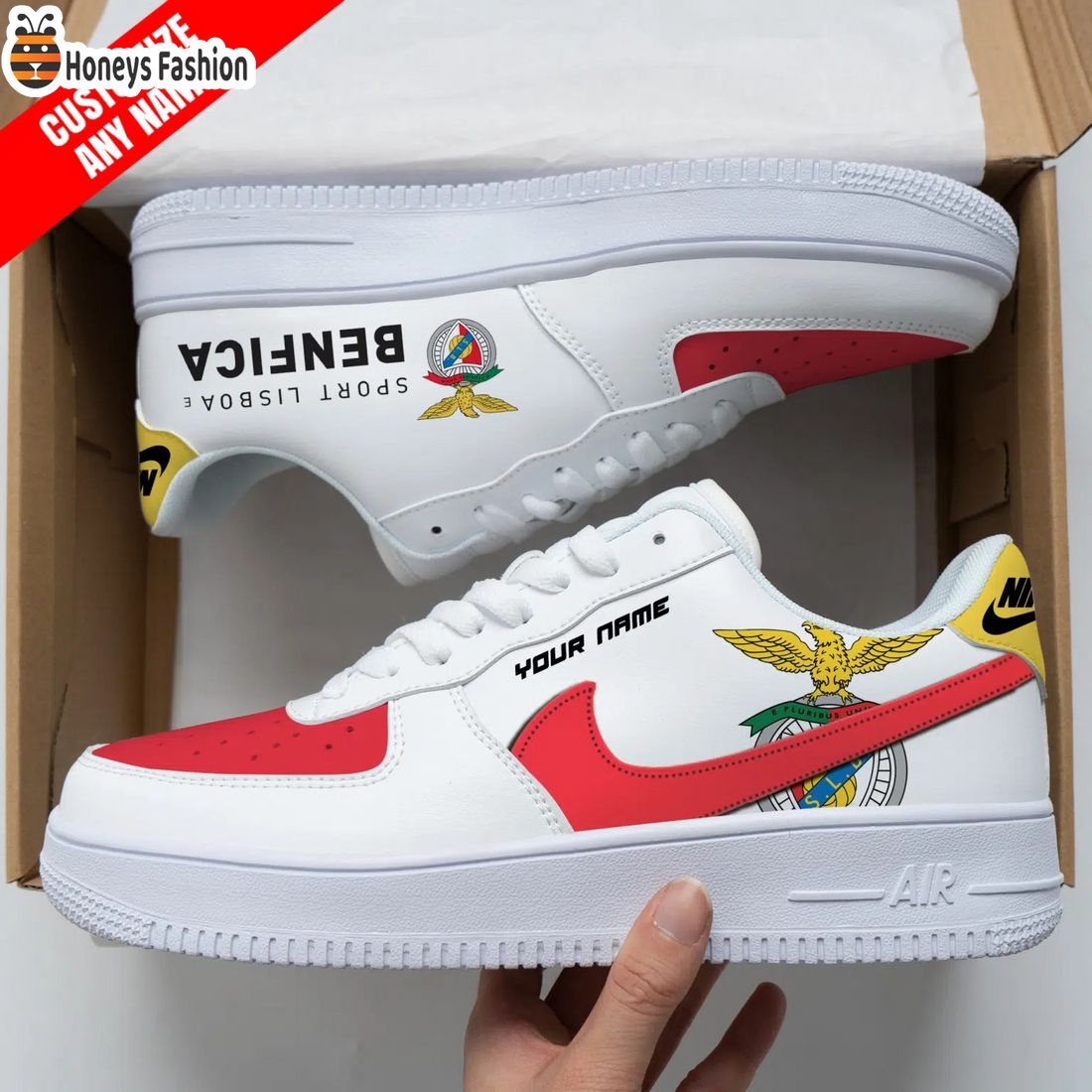 Sport Lisboa e Benfica Personalized Nike Air Force Sneakers
