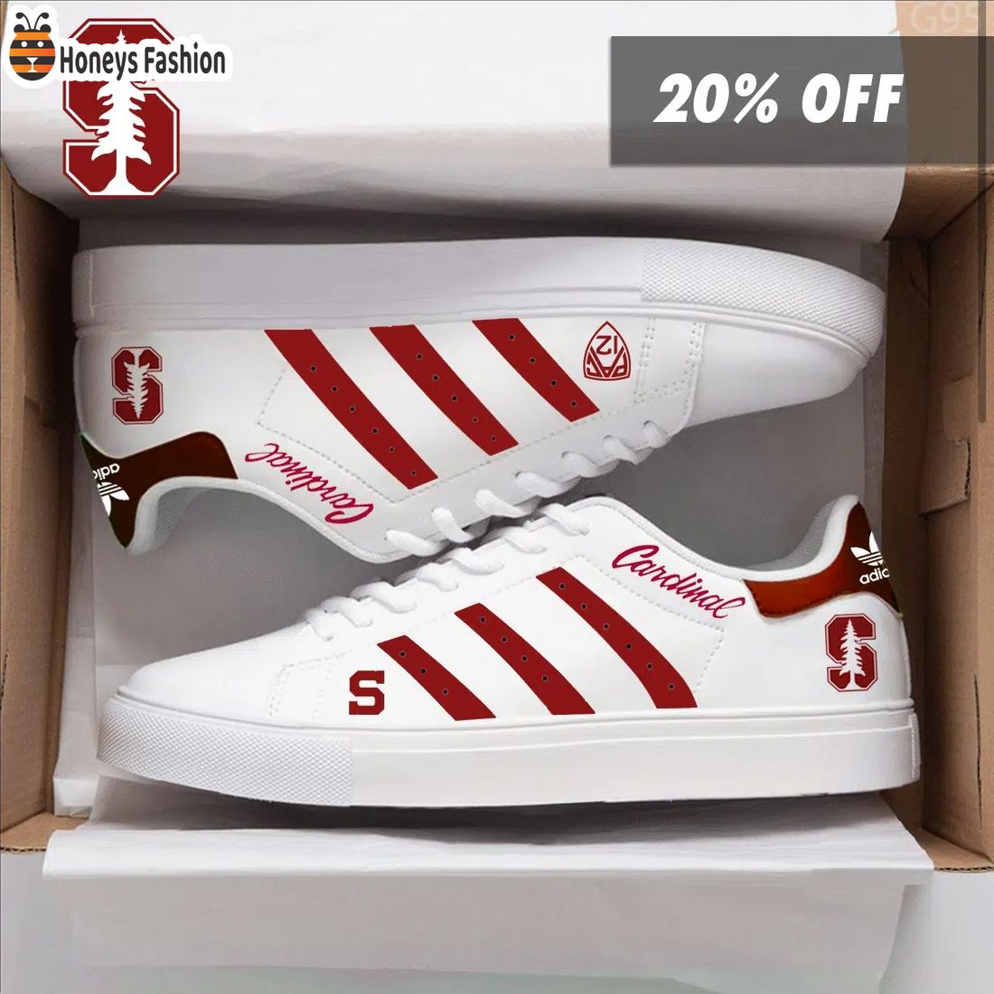 Stanford Cardinal NCAA Adidas Stan Smith Shoes