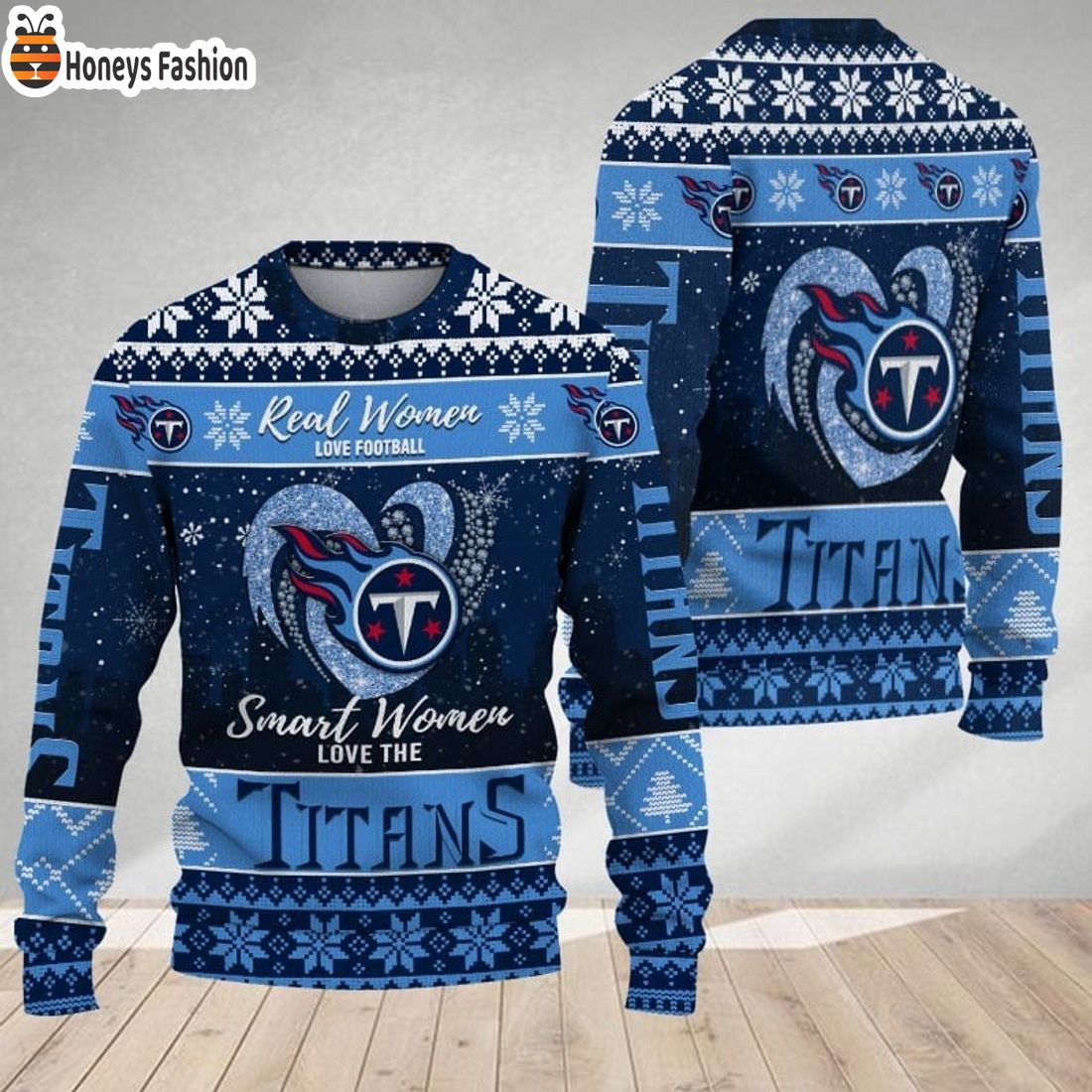 Tennessee Titans Smart Women Love The Titans Ugly Christmas Sweater