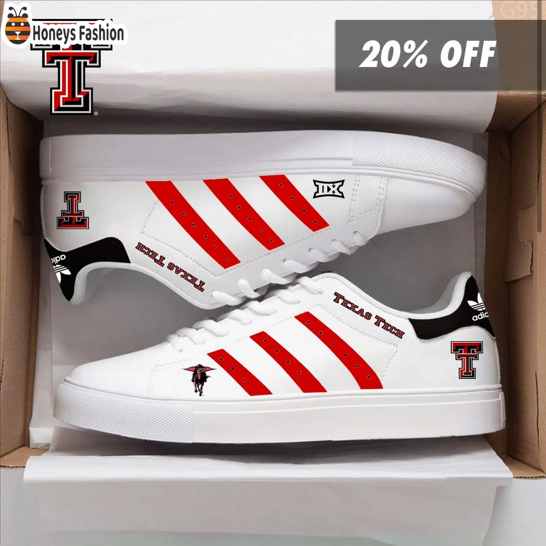 Texas Tech Red Raiders NCAA Adidas Stan Smith Shoes
