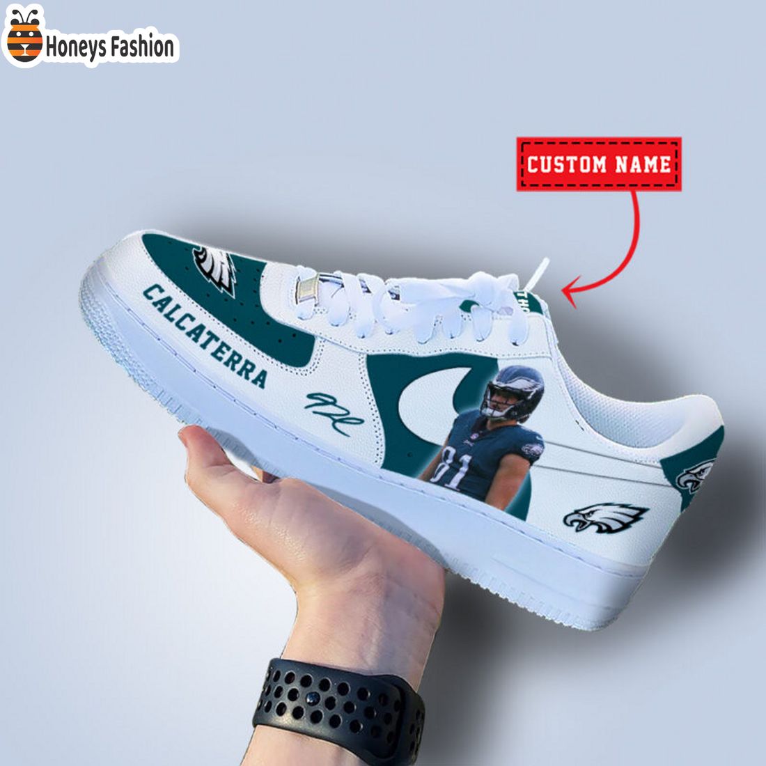 TOP SELLER Grant Calcaterra Philadelphia Eagles NFL Custom Name Nike Air Force Shoes