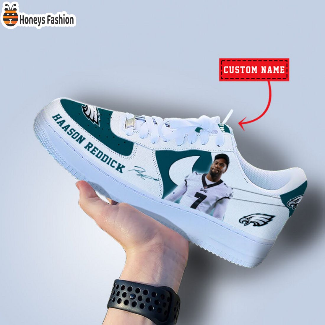 TOP SELLER Haason Reddick Philadelphia Eagles NFL Custom Name Nike Air Force Shoes