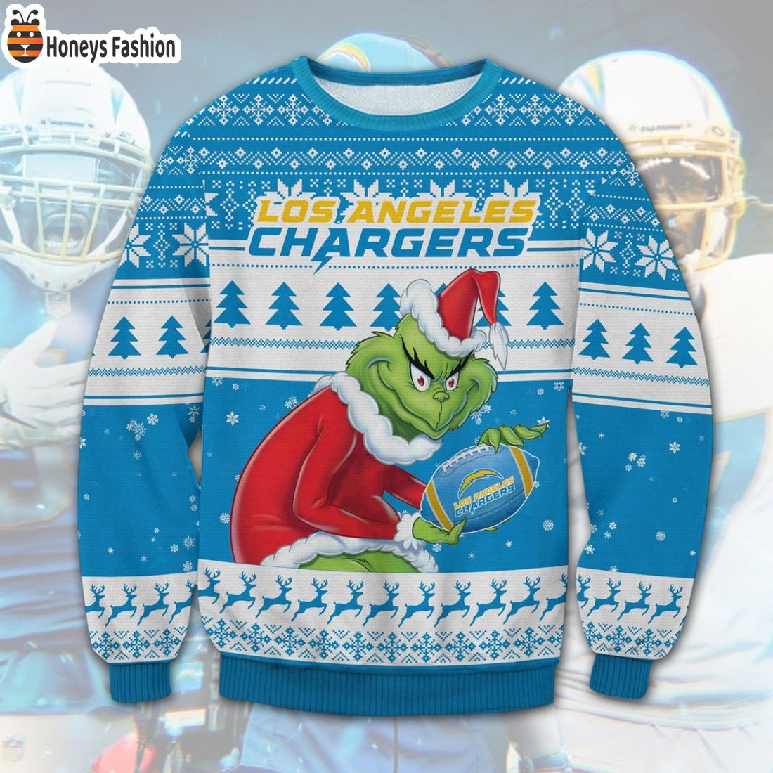 TOP SELLER Los Angeles Chargers NFL Grinch Ugly Christmas Sweater