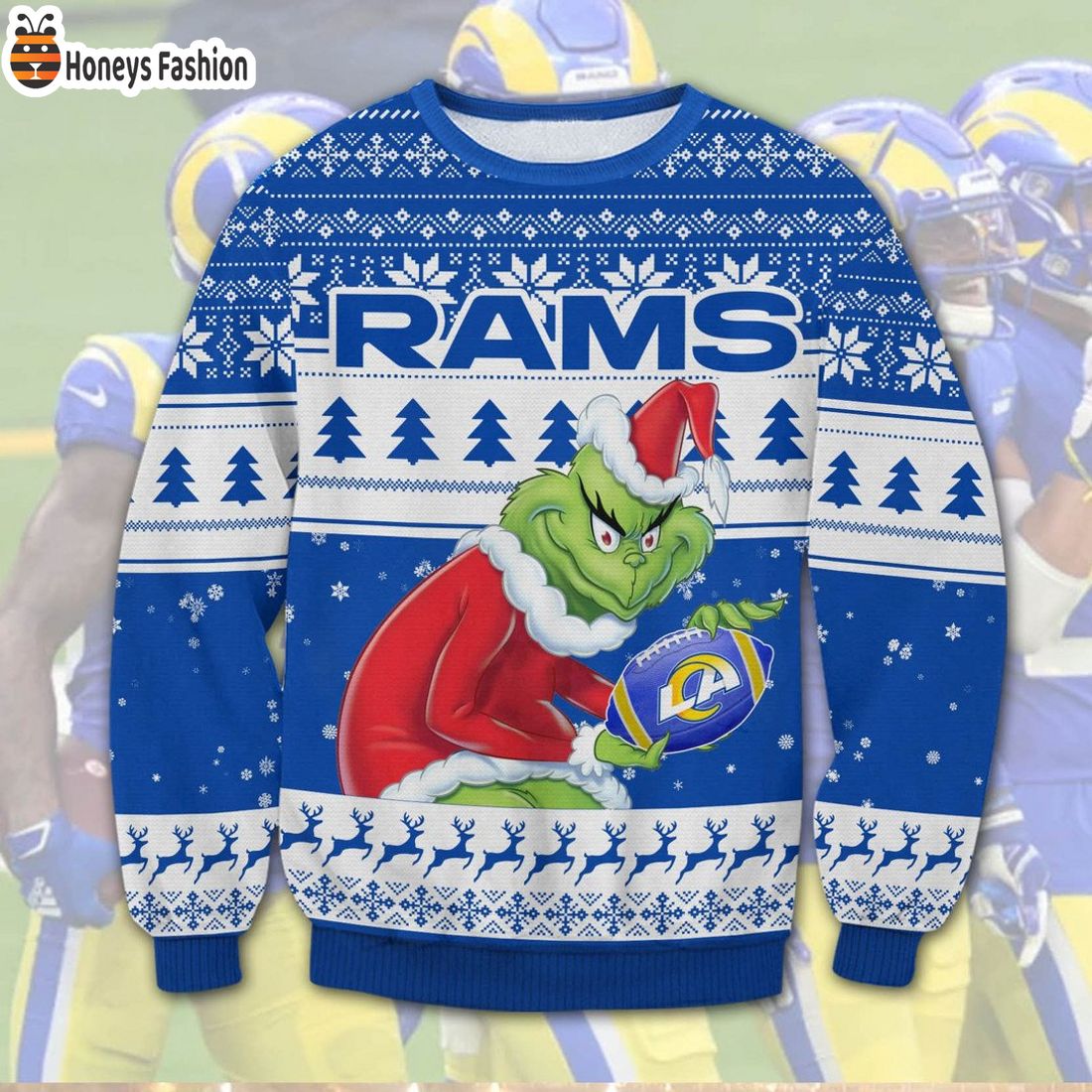 TOP SELLER Los Angeles Rams NFL Grinch Ugly Christmas Sweater