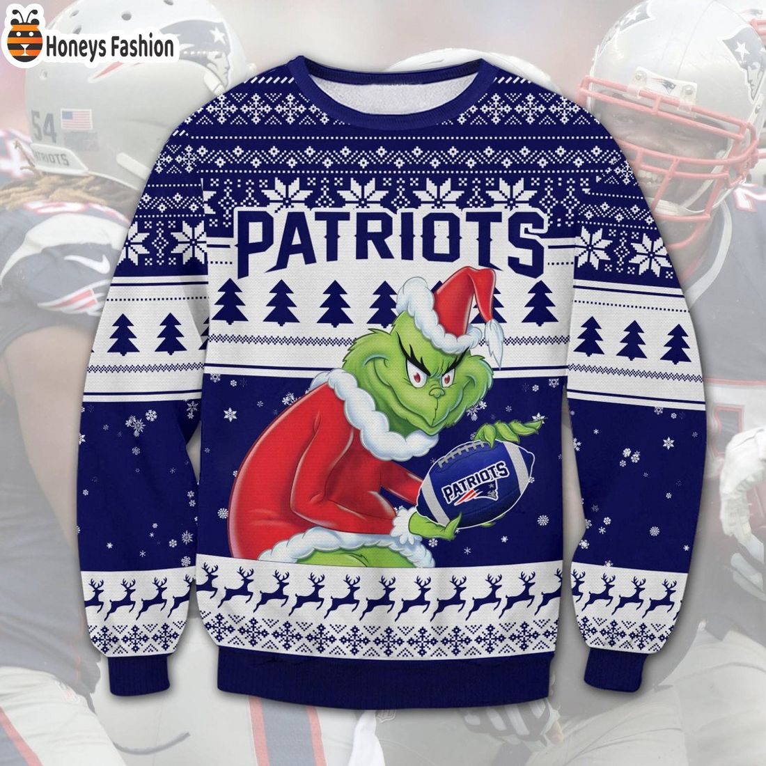 TOP SELLER New England Patriots NFL Grinch Ugly Christmas Sweater