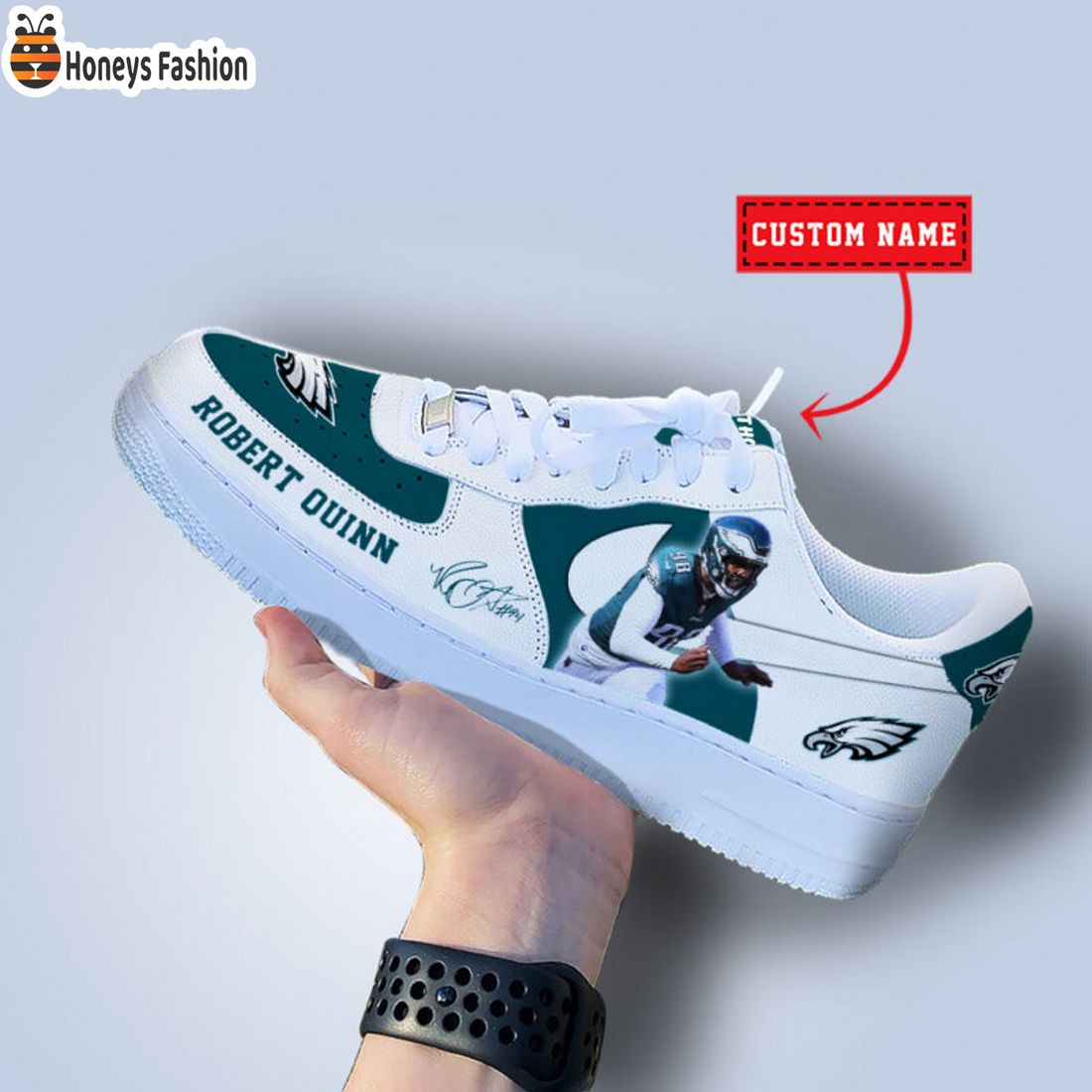 TOP SELLER Robert Quinn Philadelphia Eagles NFL Custom Name Nike Air Force Shoes