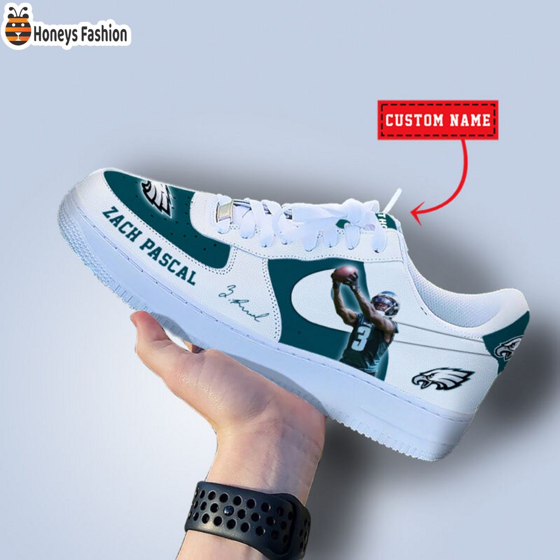 TOP SELLER Zach Pascals Philadelphia Eagles NFL Custom Name Nike Air Force Shoes