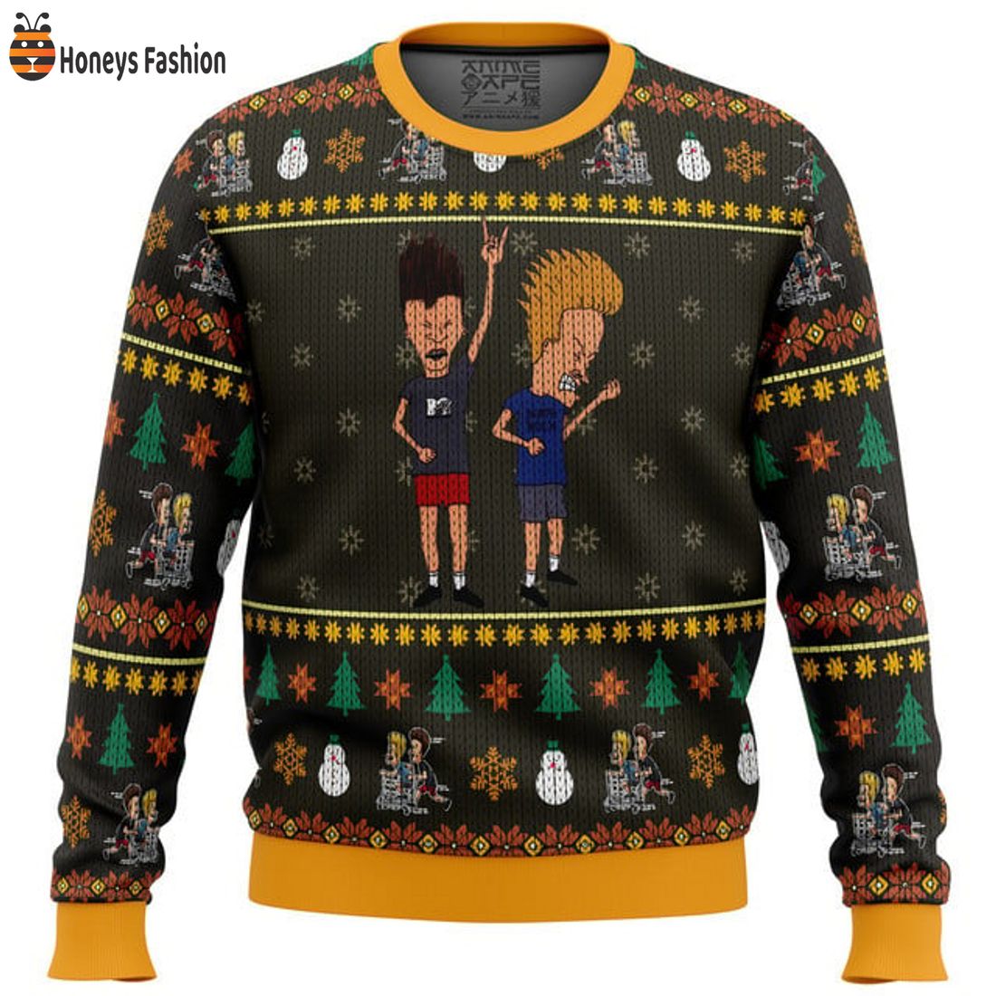 TOP TRENDING Beavis and Butthead Rock On Ugly Christmas Sweater
