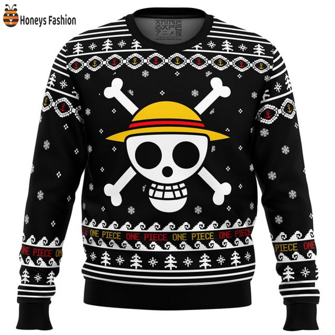 TOP TRENDING One Piece Straw Hat Pirates Ugly Christmas Sweater