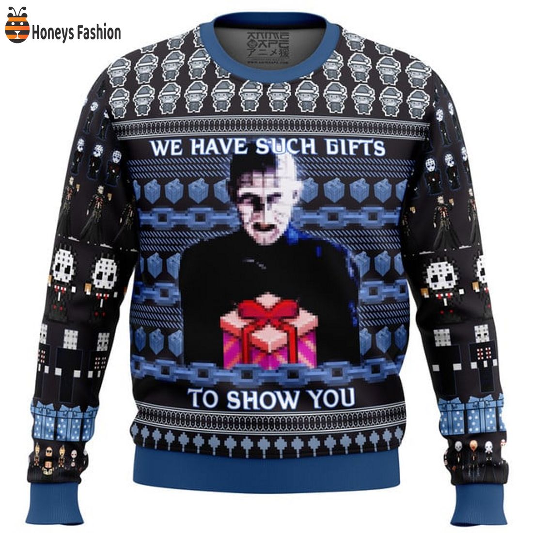 TOP TRENDING Pinhead Hellraiser We Have Such Gifts Ugly Christmas Sweater