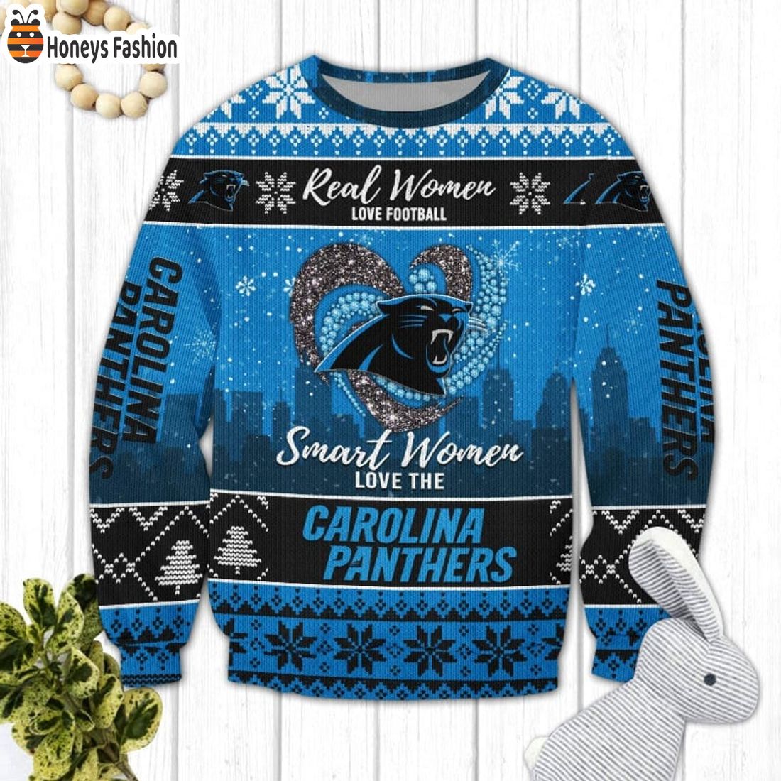 TRENDING Carolina Panthers NFL Logo Ugly Christmas Sweater