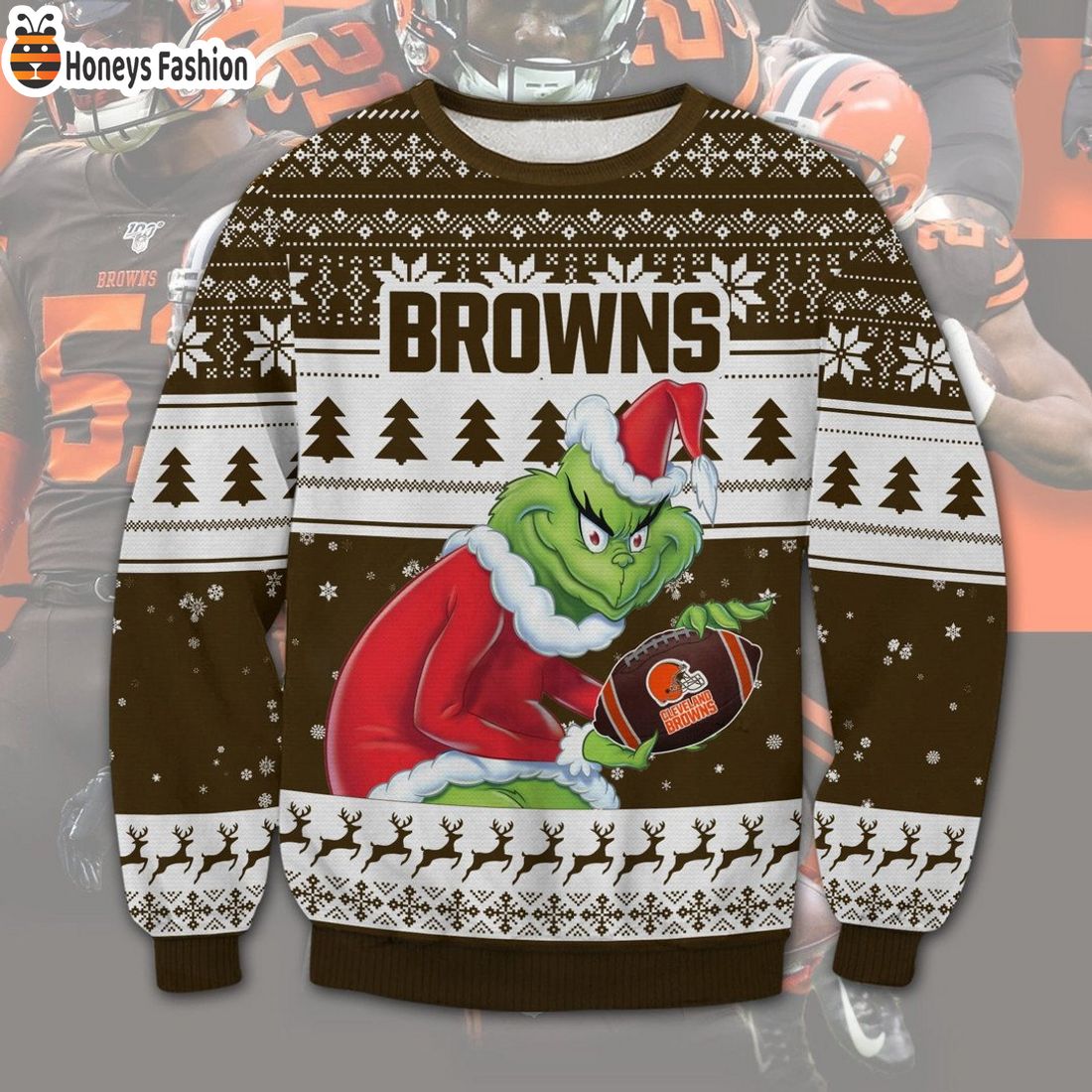 TRENDING Cleveland Browns NFL Grinch Ugly Christmas Sweater