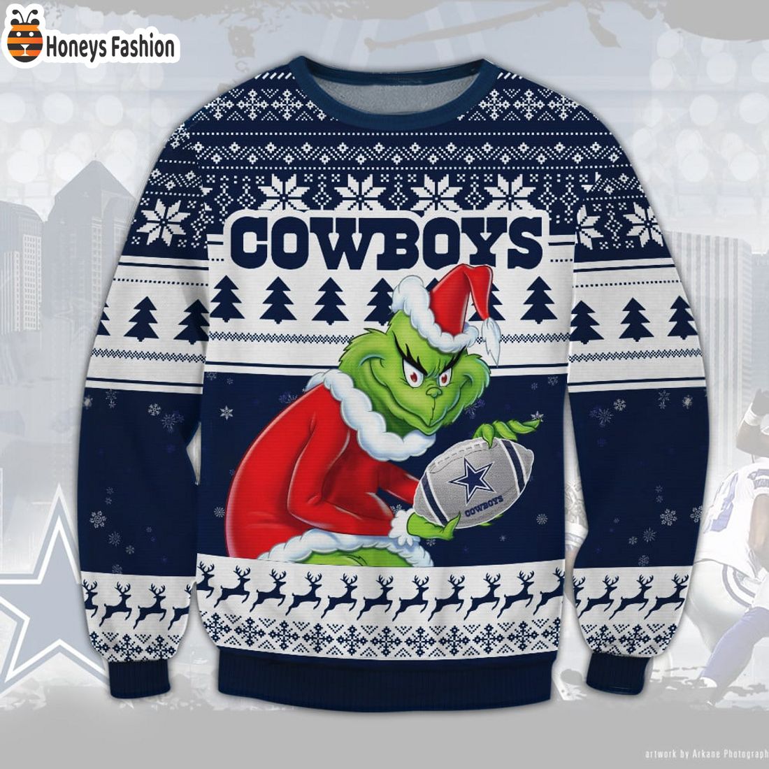 TRENDING Dallas Cowboys NFL Grinch Ugly Christmas Sweater