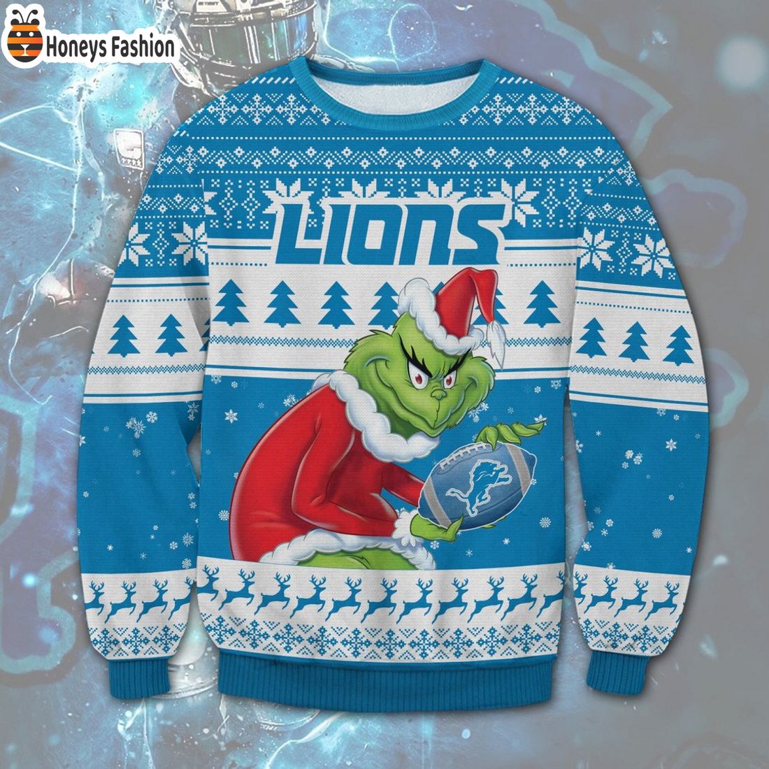 TRENDING Detroit Lions NFL Grinch Ugly Christmas Sweater