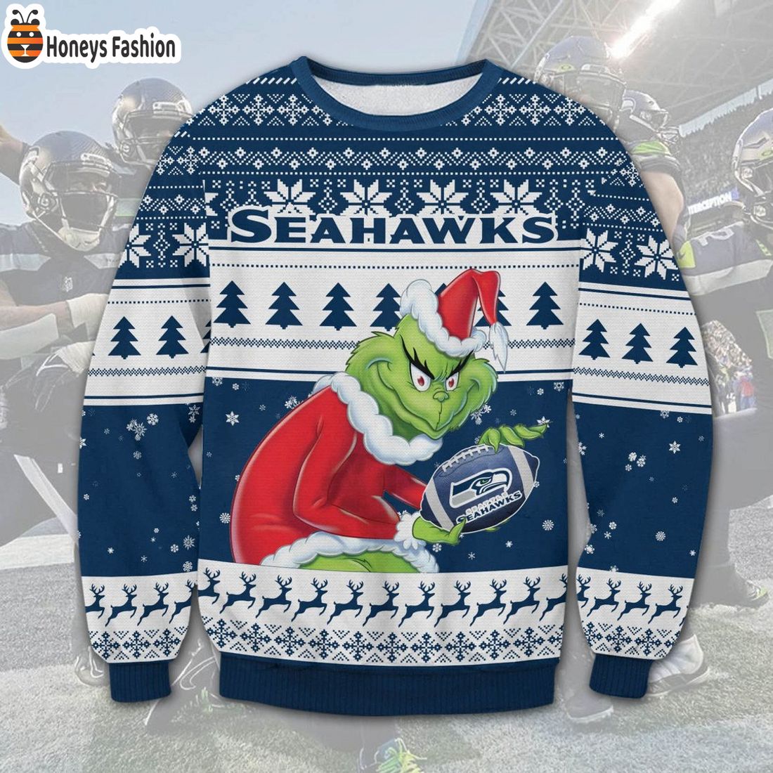 TRENDING Seattle Seahawks NFL Grinch Ugly Christmas Sweater