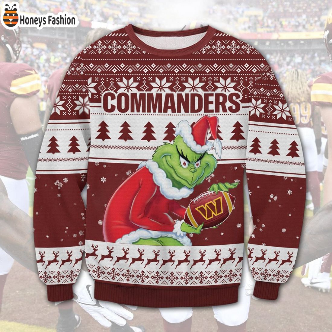 TRENDING Washington Commanders NFL Grinch Ugly Christmas Sweater