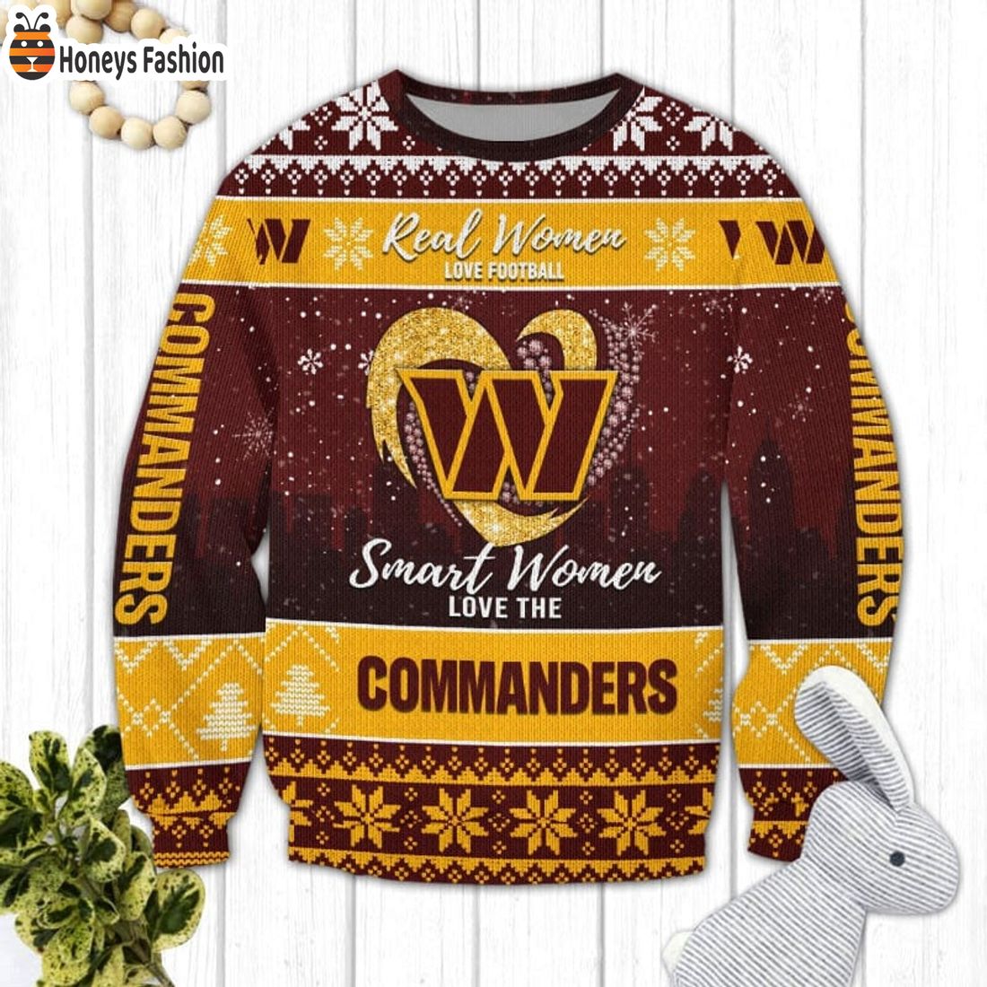 TRENDING Washington Commanders NFL Logo Ugly Christmas Sweater