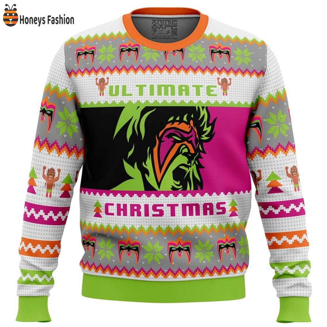 Ultimate Warrior Pro Wrestling Ugly Christmas Sweater