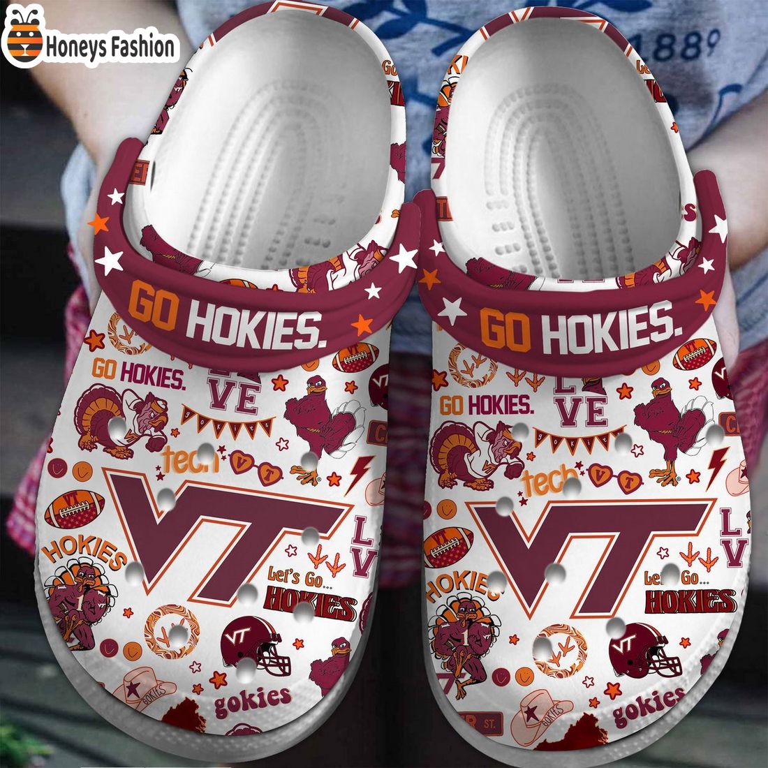 Virginia Tech Hokies Go Hokies Crocs Clog