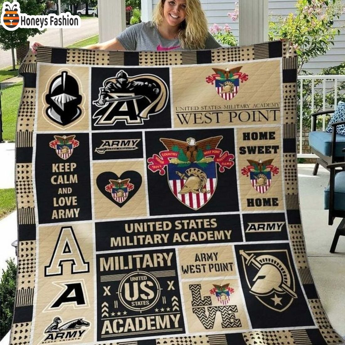 Army Black Knights NCAA Quilt Blanket