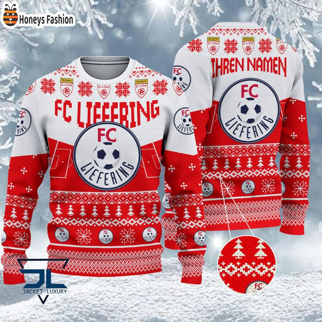 BEST FC Liefering Custom Name Ugly Christmas Sweater