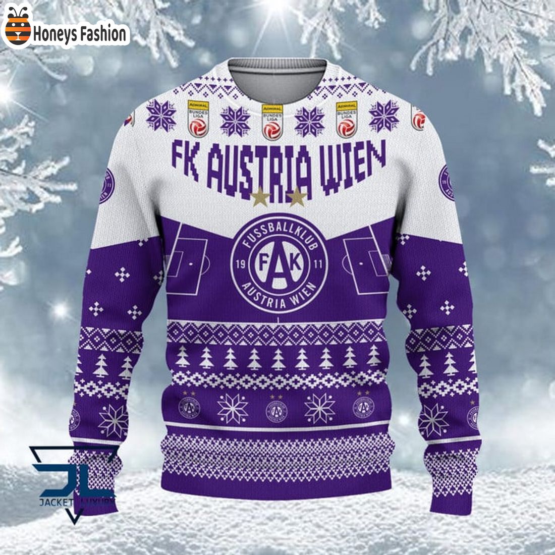 BEST FK Austria Wien Custom Name Ugly Christmas Sweater