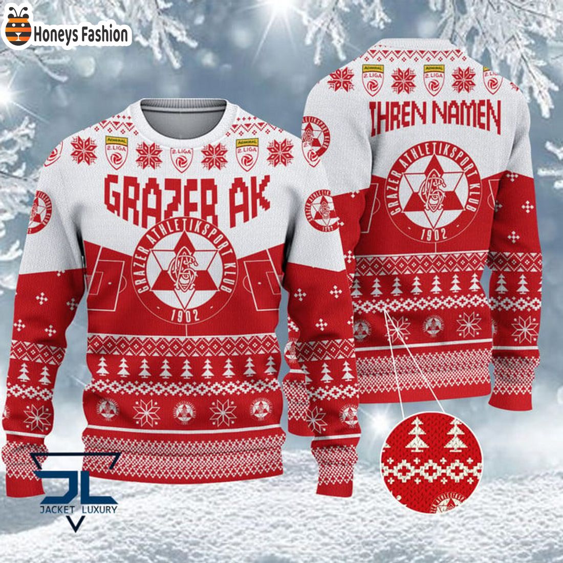 BEST Grazer AK Custom Name Ugly Christmas Sweater