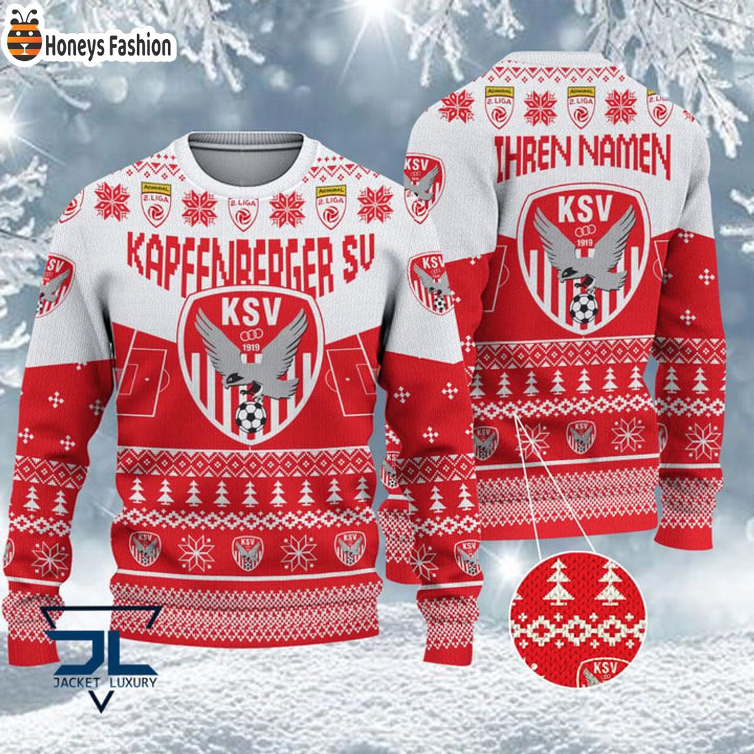 BEST Kapfenberger SV Custom Name Ugly Christmas Sweater