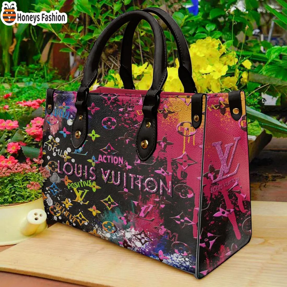 BEST Louis Vuitton Luxury Brand Action Positive Believe Leather Handbag
