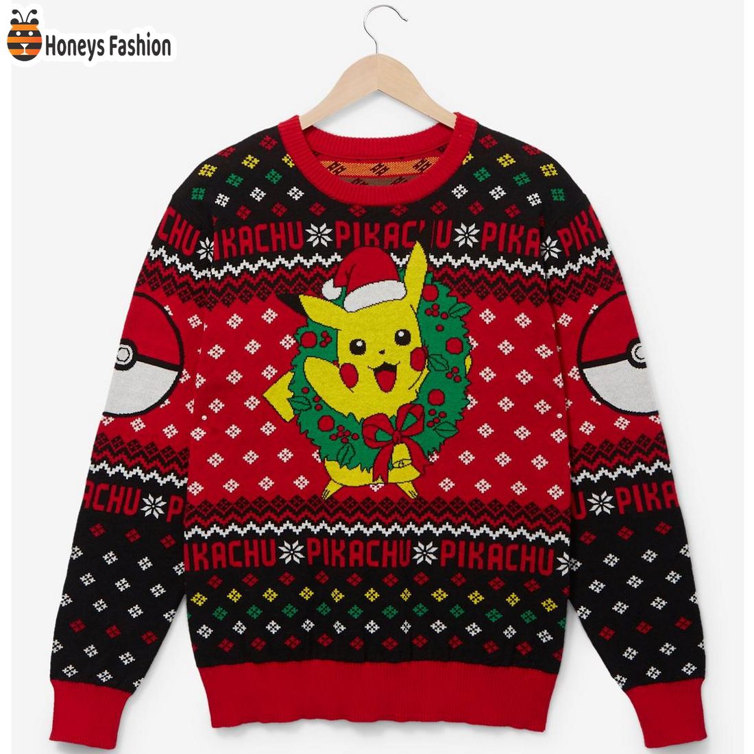 BEST Pokémon Pikachu Wreath Holiday Sweater