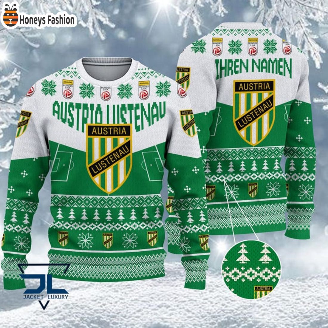 BEST SC Austria Lustenau Custom Name Ugly Christmas Sweater