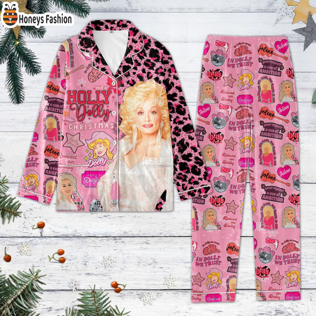 BEST SELLER Dolly Parton Have A Holly Dolly Christmas Pajamas Set