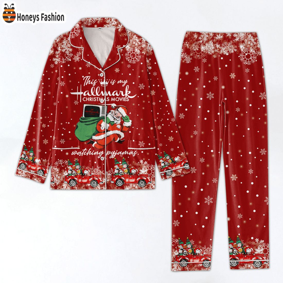 BEST SELLER This Is My Hallmark Christmas Movies Santa Christmas Pajamas Set