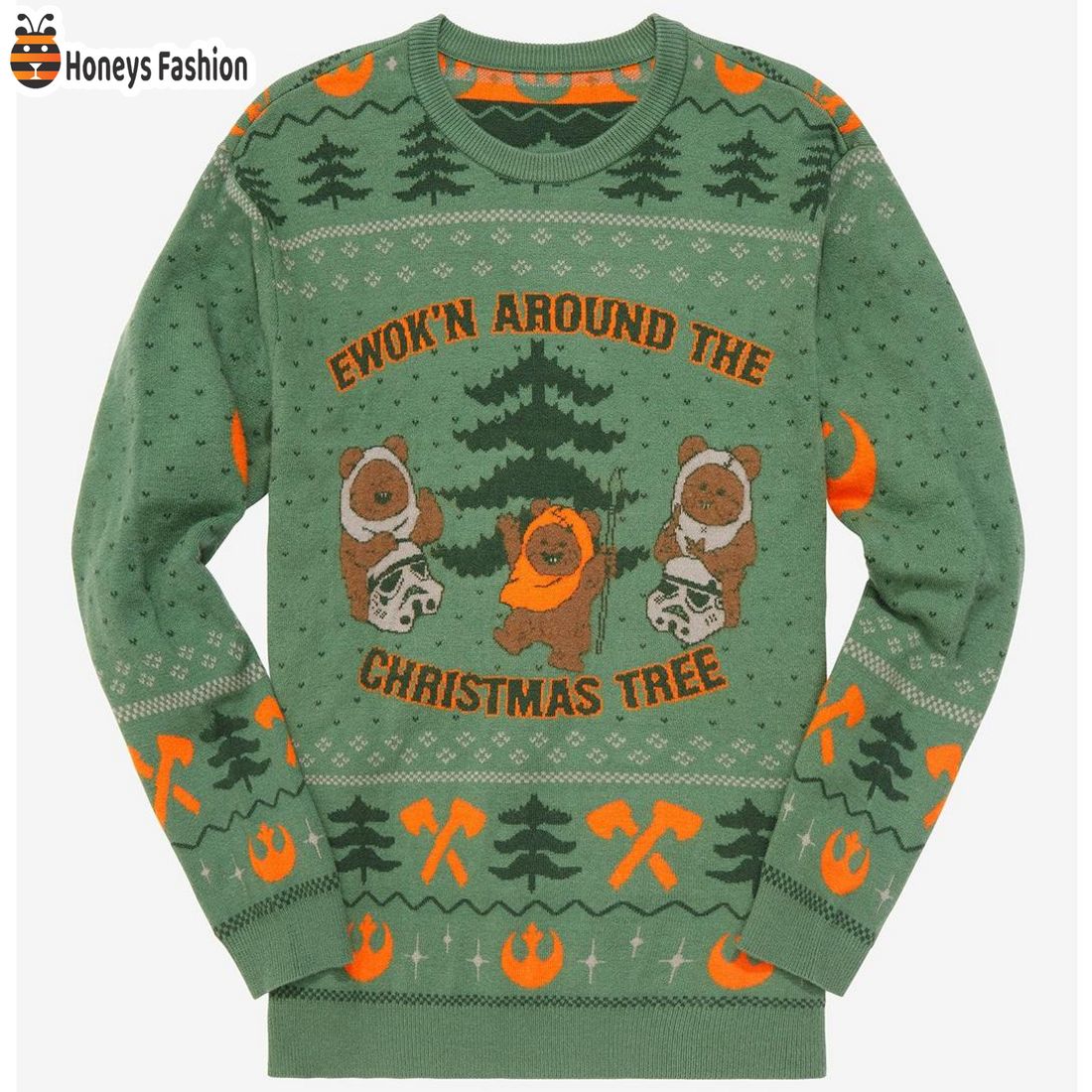 BEST Star Wars Ewoks Around The Christmas Tree  Holiday Sweater