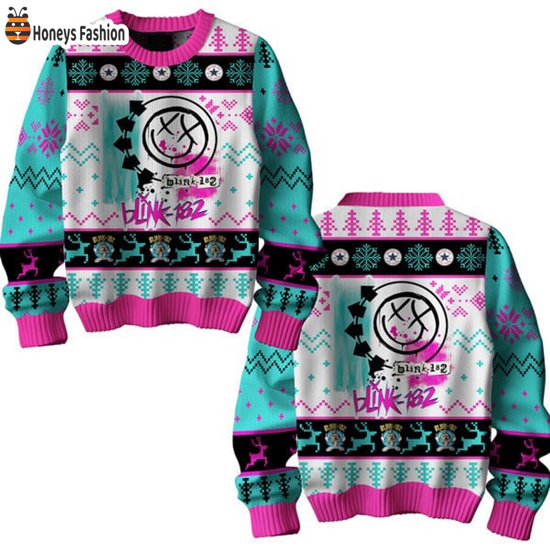 Blink-182 Pop Punk Band Ugly Christmas Sweater