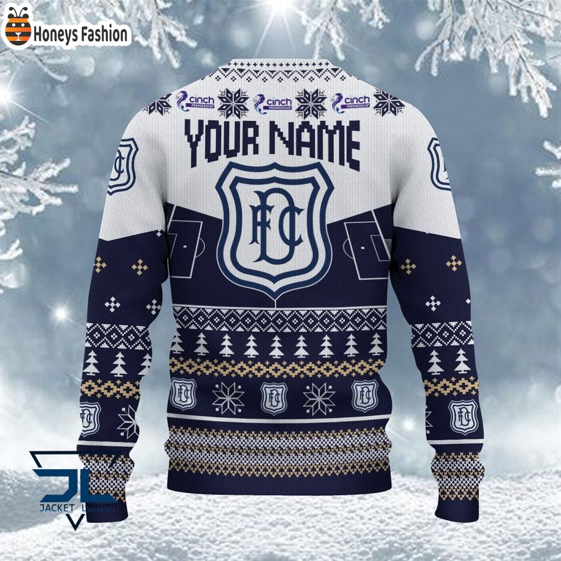 Dundee FC 2023 Custom Name Ugly Christmas Sweater
