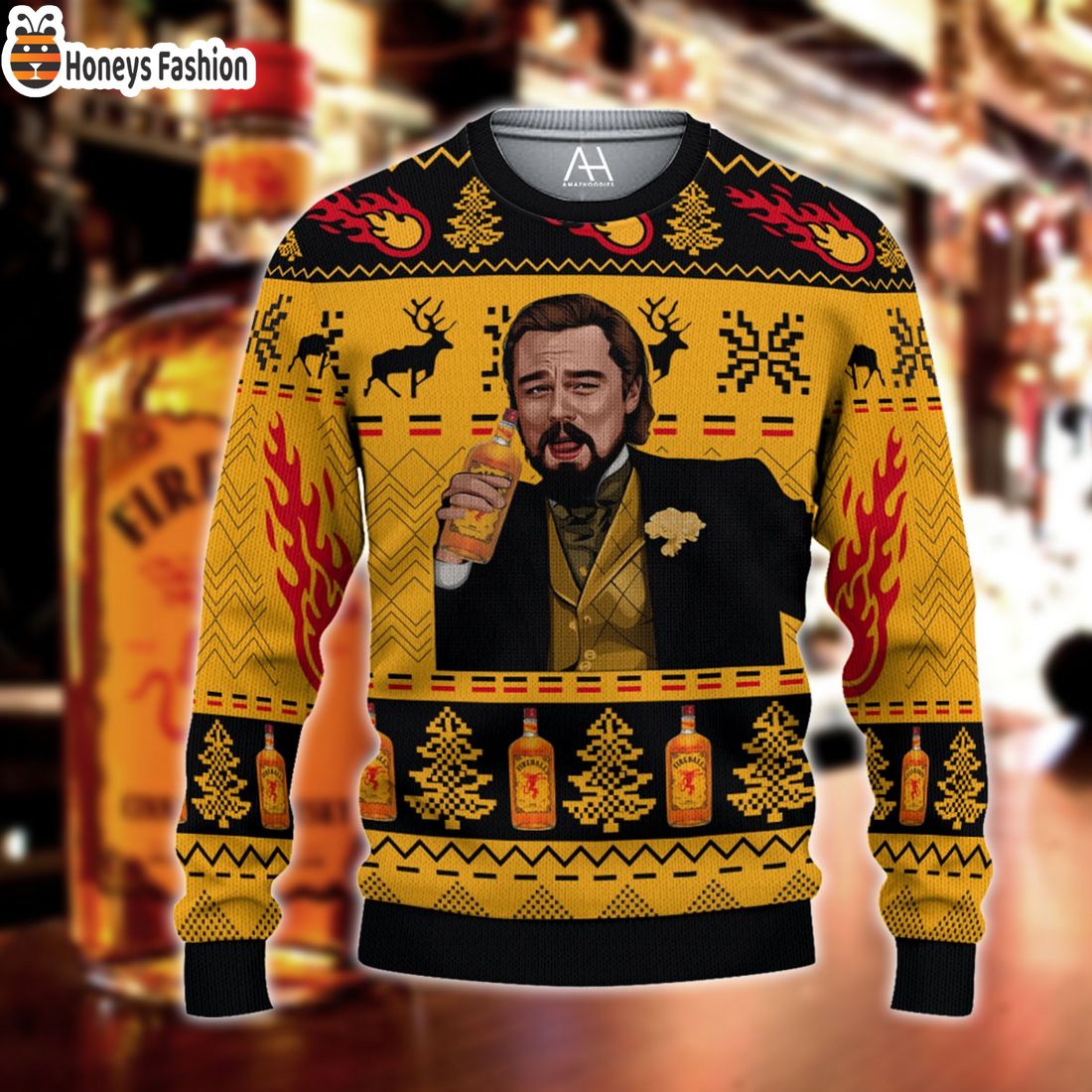 FireBall & Leonardo Dicaprio Ugly Christmas Sweater