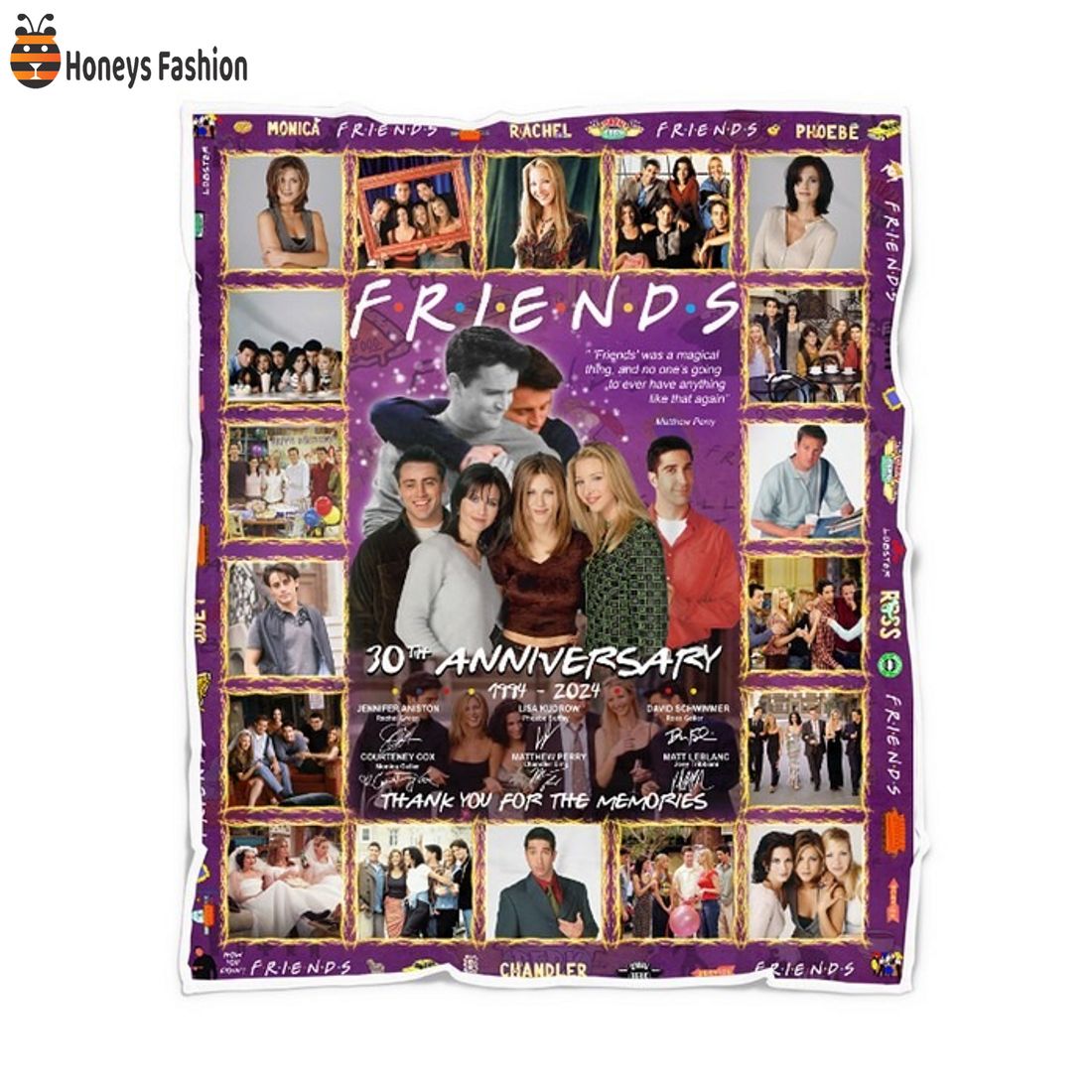 FRIENDS series 30th anniversary thank you for the memories blanket
