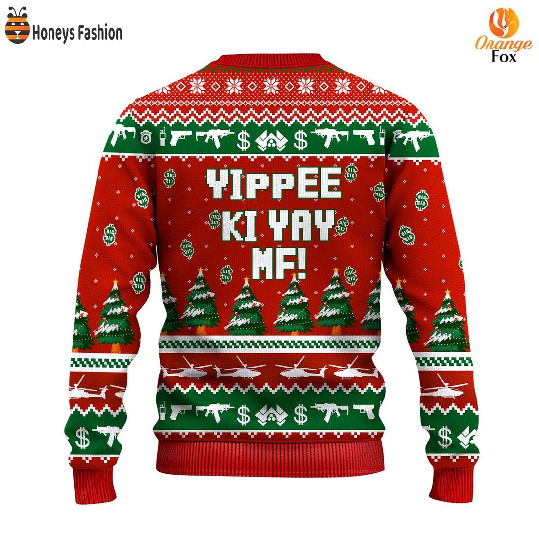 Hans Gruber It’s Not Christmas Until Fall From Nakatomi Plaza Ugly Christmas Sweater