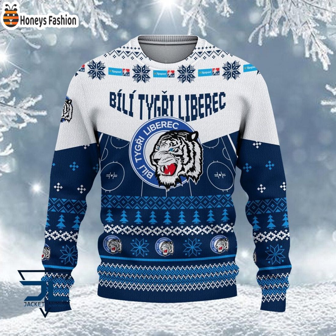 HC Bílí Tygři Liberec ošklivý vánoční svetr