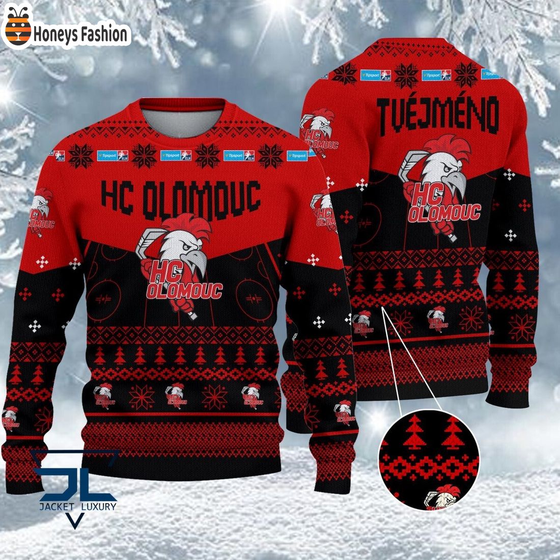 HC Olomouc ošklivý vánoční svetr