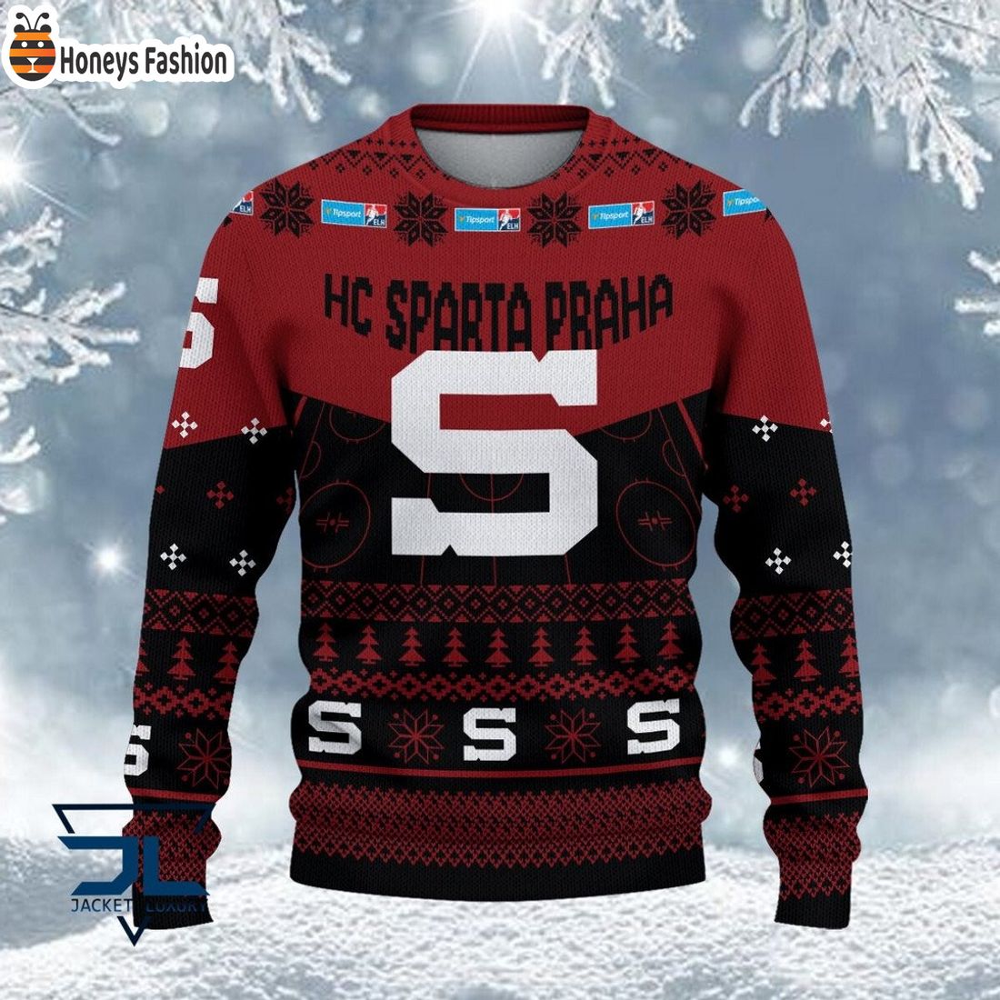 HC Slavia Praha ošklivý vánoční svetr