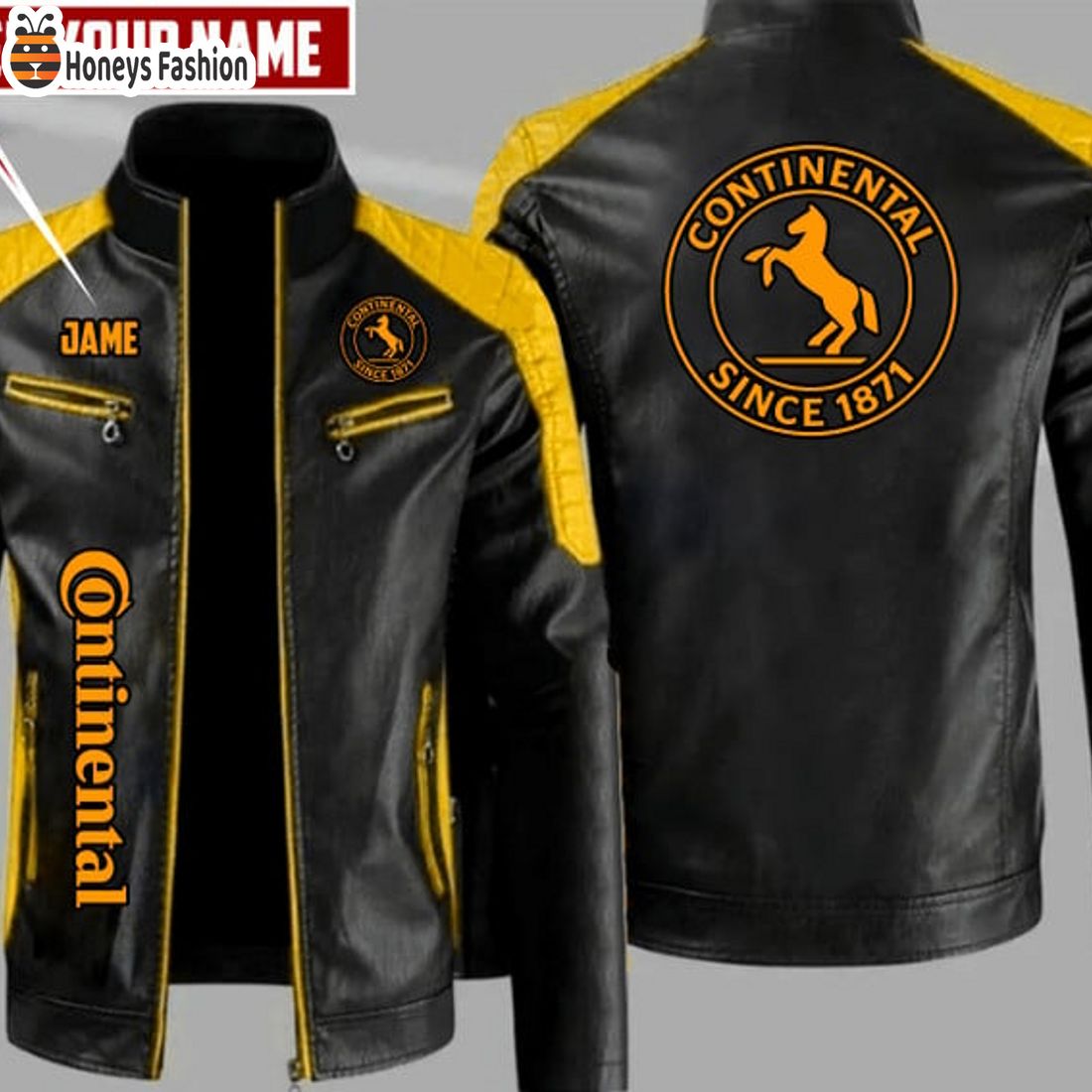 HOT Continental Custom Name Leather Jacket