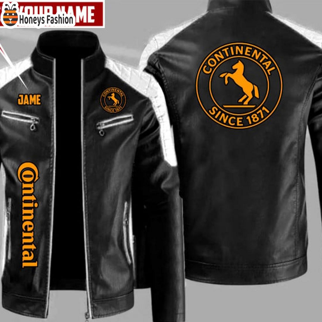 HOT Continental Custom Name Leather Jacket