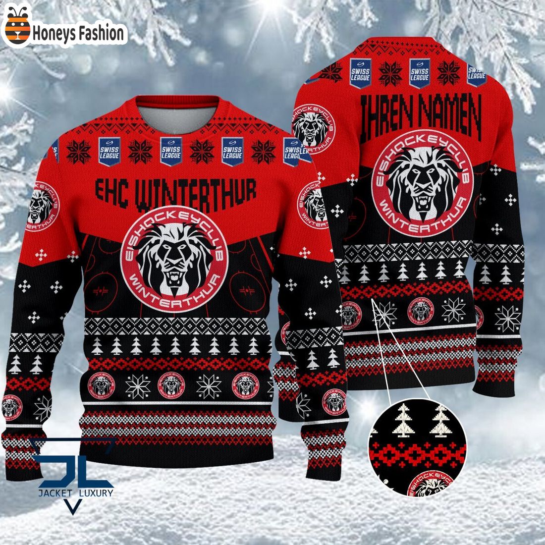 HOT EHC Winterthur National League 2023 Logo Ugly Christmas Sweater