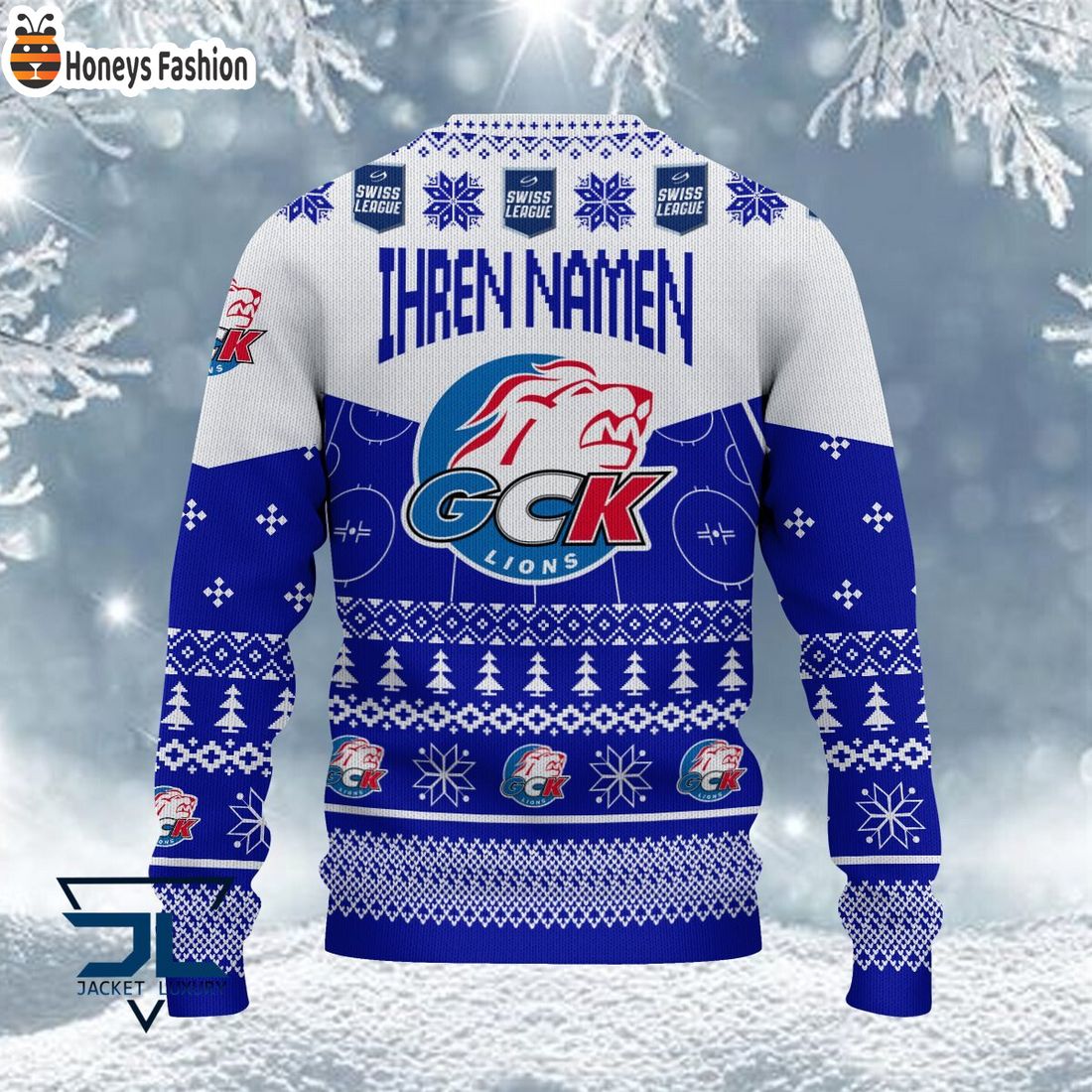 HOT GCK Lions National League 2023 Logo Ugly Christmas Sweater